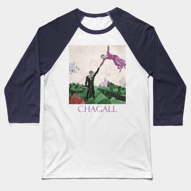 Walk (1915) by Marc Chagall Baseball T-Shirt by Naves